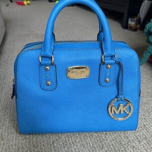 Michael Kors Cobalt Saffiano Leather Satchel
